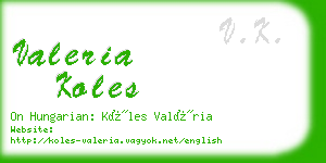 valeria koles business card